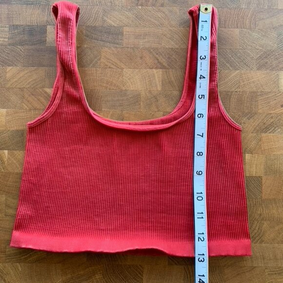 Free People Crop Tank - Bright Red Orange M/L - Picture 4 of 5